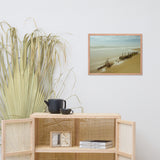 Misty Shipwreck Coastal Landscape Framed Photo Paper Wall Art Prints
