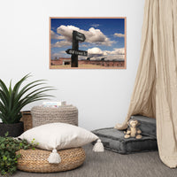 Path Sign and Fort Clinch Urban Landscape Photo Framed Wall Art Print