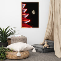 Moon Over Pagoda 1 Urban Photo Framed Wall Art Print