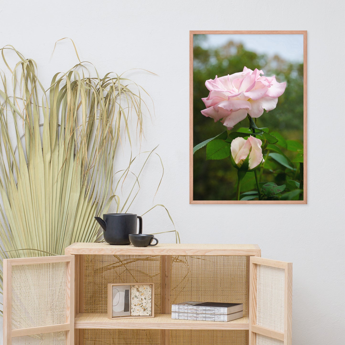 Framed Floral Wall Art: Admiration - Pink Rose Floral / Botanical / Nature Photo Framed Wall Art Print - Artwork - Wall Decor - Home Decor