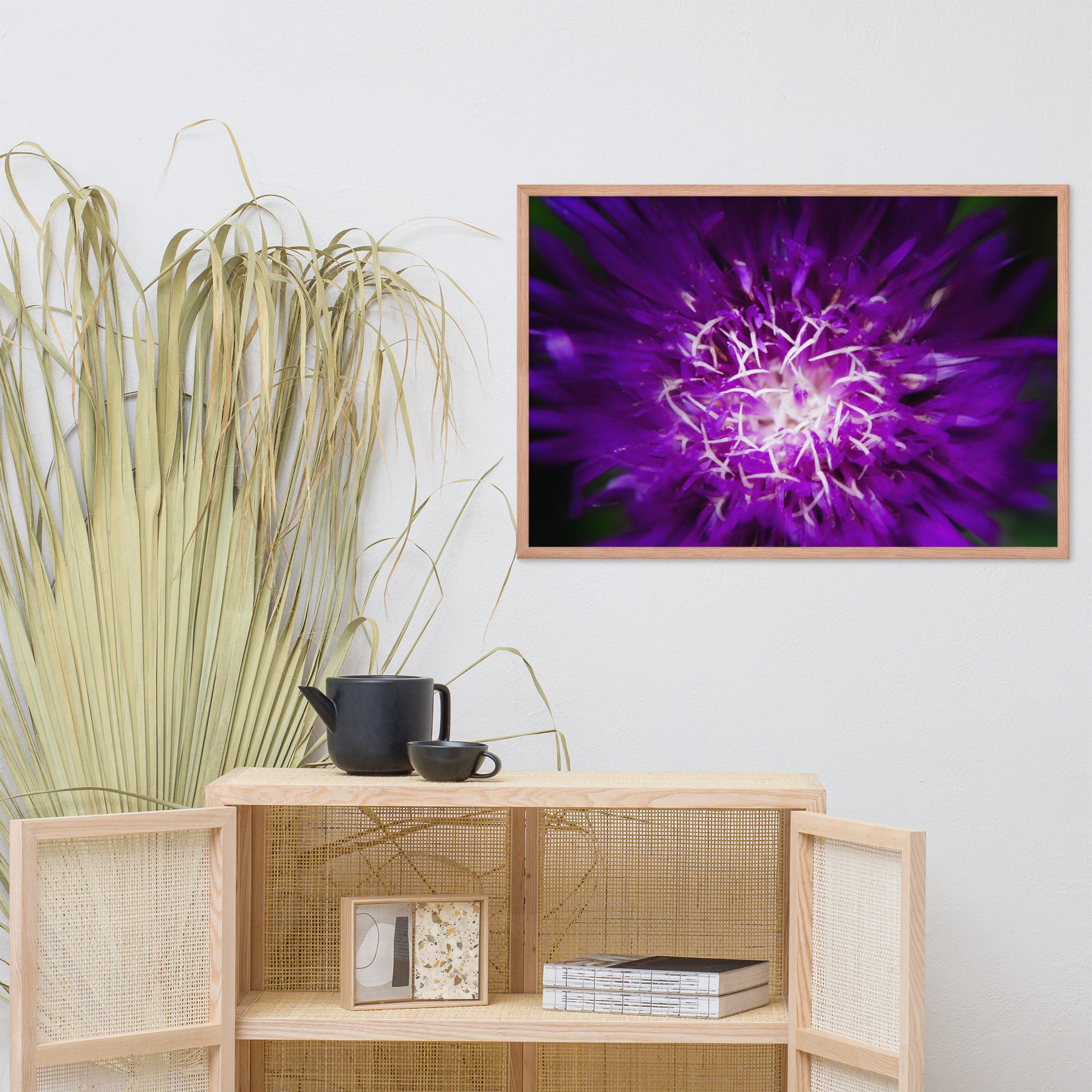 Abstract Living Room: Purple Abstract Flower - Botanical / Floral / Flora / Flowers / Nature Photograph Framed Wall Art Print - Artwork - Wall Decor