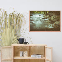 Water Swirl in the River Rustic Landscape Framed Photo Paper Wall Art Prints