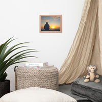 Reflections of The Day Coastal Sunset Landscape Photo Framed Wall Art Print