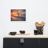 Sunrise and Trees At Edisto Island Framed Wall Art Print