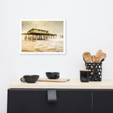 Abandoned Frisco Fishing Pier Coastal Landscape Photo Framed Wall Art Prints