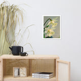 Colorized Daffodils Floral Nature Photo Framed Wall Art Print