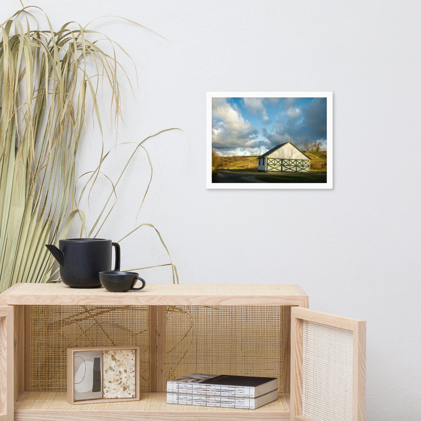 Pictures To Hang Above Bed: Aging Barn in the Morning Sun - Rural / Country Style Landscape / Nature Photograph  Framed Wall Art Print - Wall Decor - Artwork