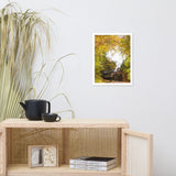 Steam Train with Autumn Foliage Rural Landscape Framed Photo Paper Wall Art Prints