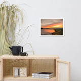 Sunset Over Woodland Marsh Framed Photo Paper Wall Art Prints