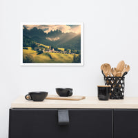 Sun Rays and Santa Maddalena Framed Wall Art Prints