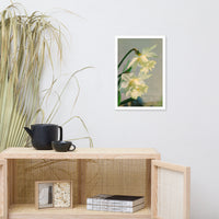 Colorized Daffodils Floral Nature Photo Framed Wall Art Print