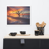 Sunrise and Trees At Edisto Island Framed Wall Art Print