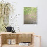 Early Morning Fog on the River Landscape Framed Photo Paper Wall Art Prints