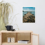 Endless Dock Coastal Landscape Framed Photo Paper Wall Art Prints
