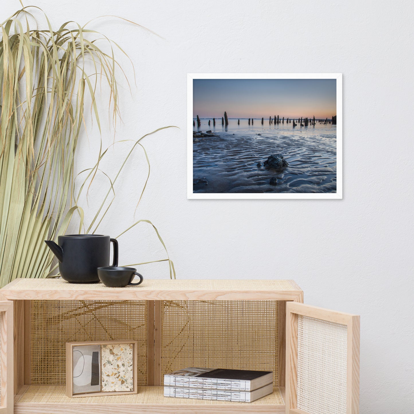 Low Tide At Battery Coastal Landscape Framed Photo Paper Wall Art Prints