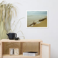 Misty Shipwreck Coastal Landscape Framed Photo Paper Wall Art Prints