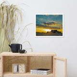 Sunset at Bowers Beach Coastal Landscape Framed Photo Paper Wall Art Prints