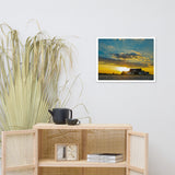 Sunset at Bowers Beach Coastal Landscape Framed Photo Paper Wall Art Prints