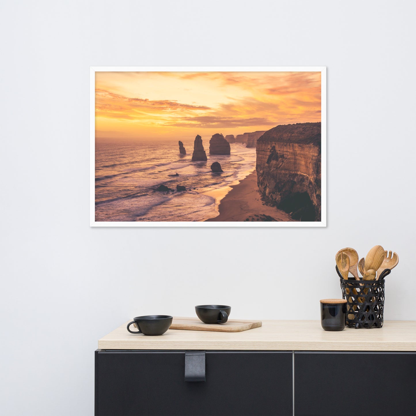 Twelve Apostles at Sunset Victoria, Australia with Daydream Effect Framed Wall Art Prints