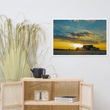 Sunset at Bowers Beach Coastal Landscape Framed Photo Paper Wall Art Prints