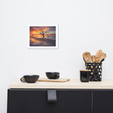 Sunrise and Trees At Edisto Island Framed Wall Art Print