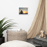 Reflections of The Day Coastal Sunset Landscape Photo Framed Wall Art Print