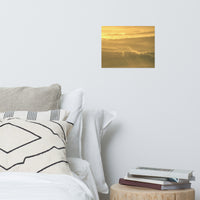 Golden Mist Valley - Hills & Mountain Range Landscape Photo Loose Wall Art Prints