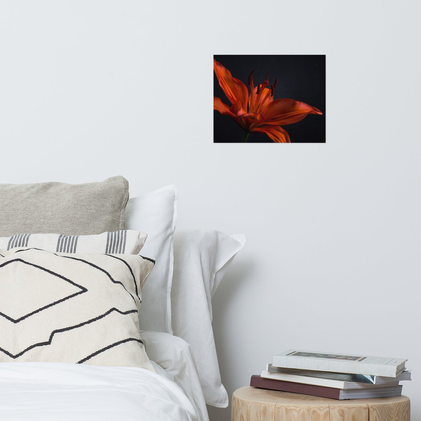Orange Lily with Backlight Floral Nature Photo Loose Unframed Wall Art Prints