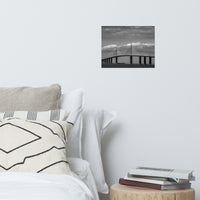 Skyway Bridge Black and White Landscape Photo Loose Wall Art Prints