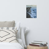 Splashing on the Jetty Landscape Photo Loose Wall Art Print