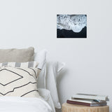 White Waters and Black Sand Landscape Photo Loose Wall Art Prints