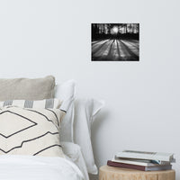 Winter Shadows Black and White Landscape Photo Loose Wall Art Prints
