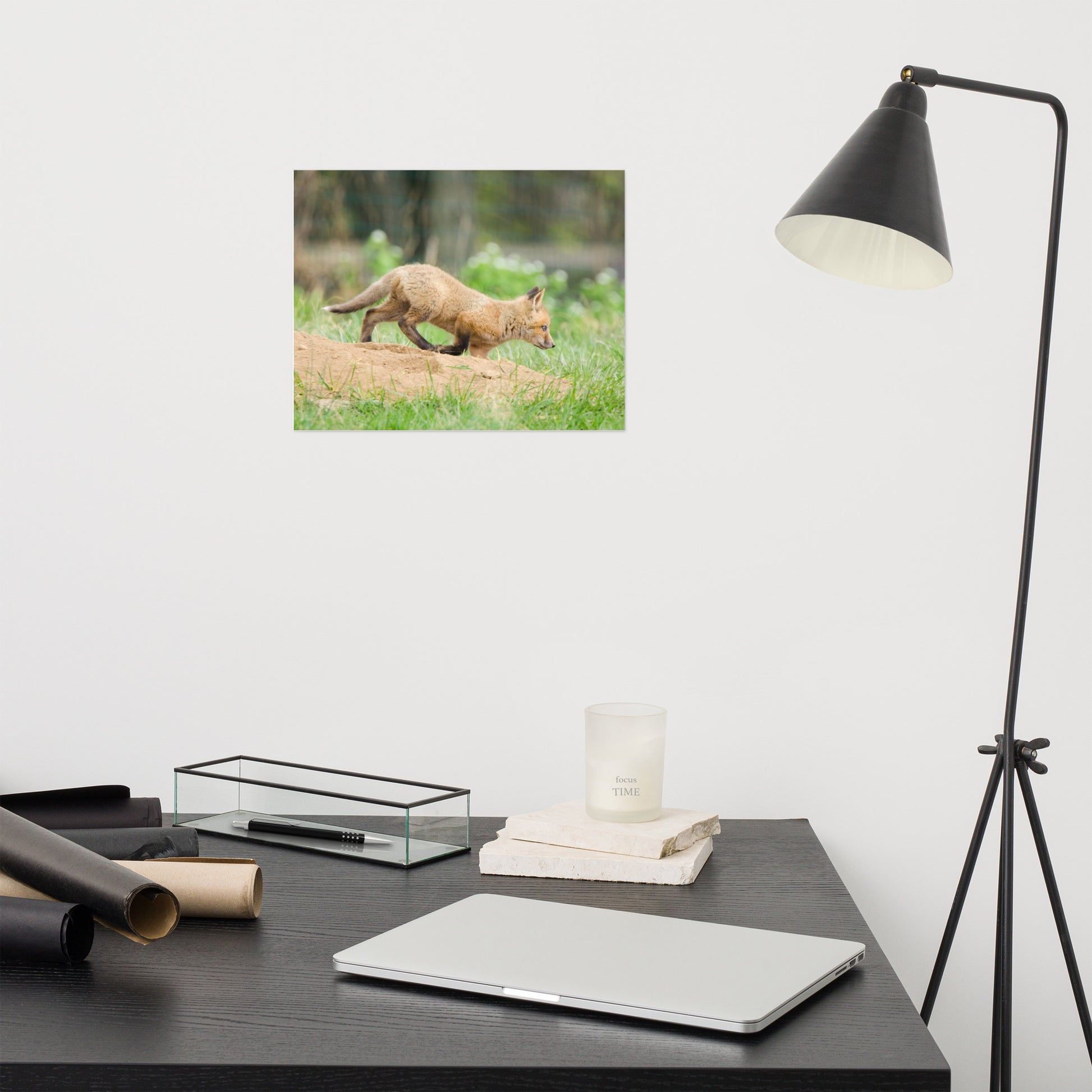 Animal Artwork For Nursery: Fox Pup In Meadow Animal / Wildlife Photograph Loose / Unframed / Frameless / Frameable Wall Art Prints