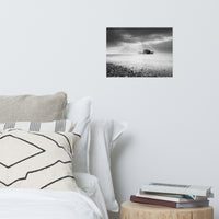 Abandoned West Pier Coastal Seascape Black and White Landscape Photo Loose Wall Art Prints