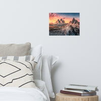 Mountains Colorful Cloudy Sunset 2 Landscape Photo Loose Wall Art Prints