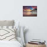 Dreamy Pier at Sunset Coastal Landscape Photo Loose Wall Art Prints