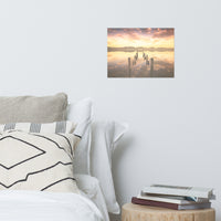 Sunset Pillars and Reflections on Lake Landscape Photo Loose Wall Art Prints