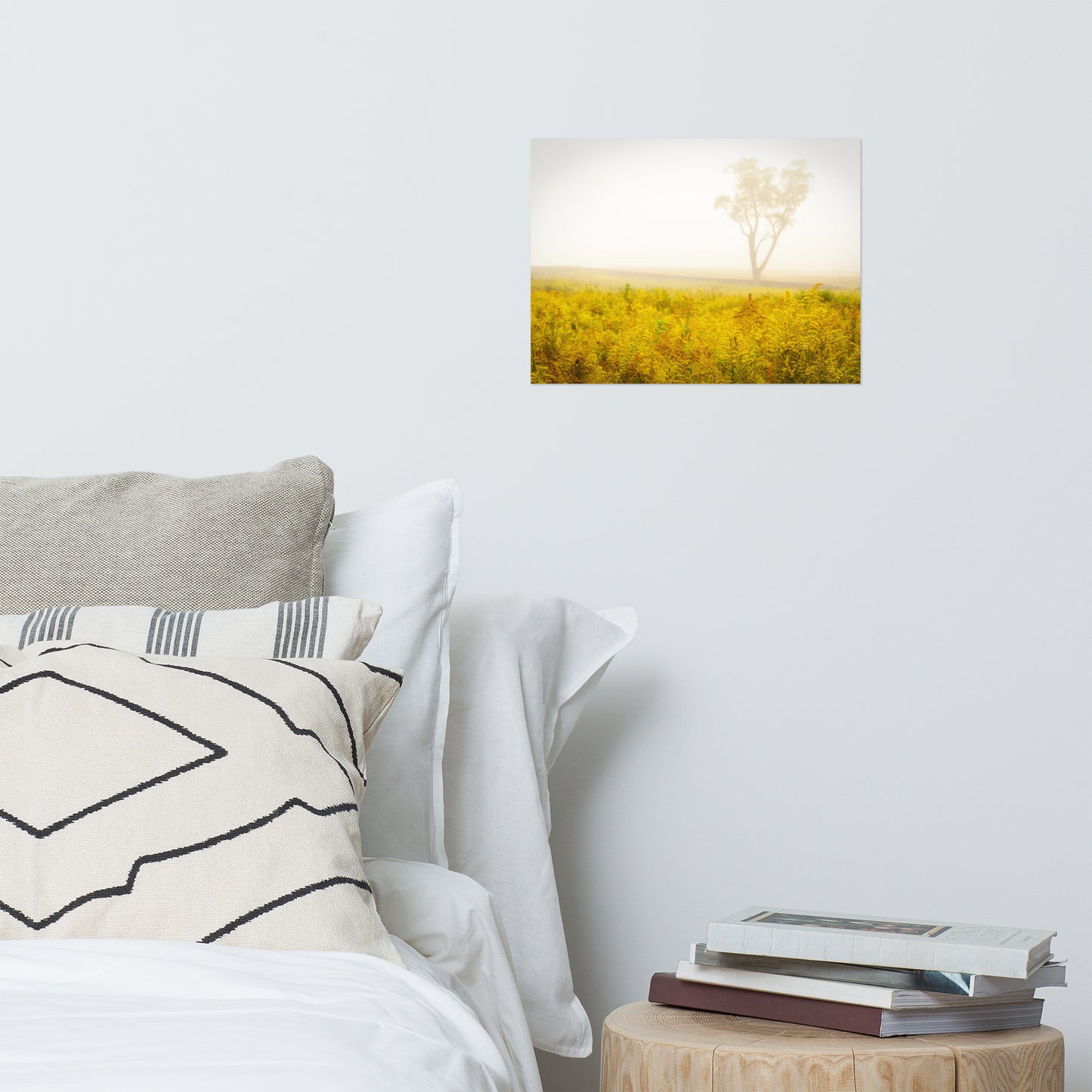 Dreams of Goldenrod and Fog Landscape Photo Loose Wall Art Prints