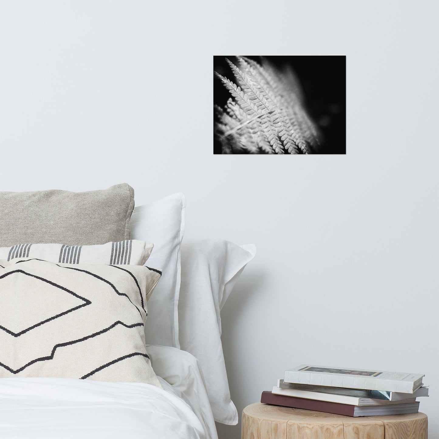 Fern Leaf In the Sunlight Black and White Botanical Nature Photo Loose Unframed Wall Art Prints