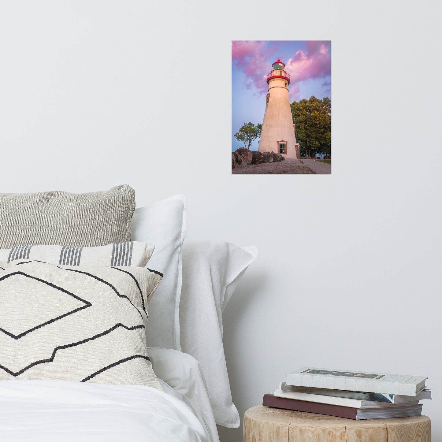 Marblehead Lighthouse at Sunset Landscape Photo Loose Wall Art Print