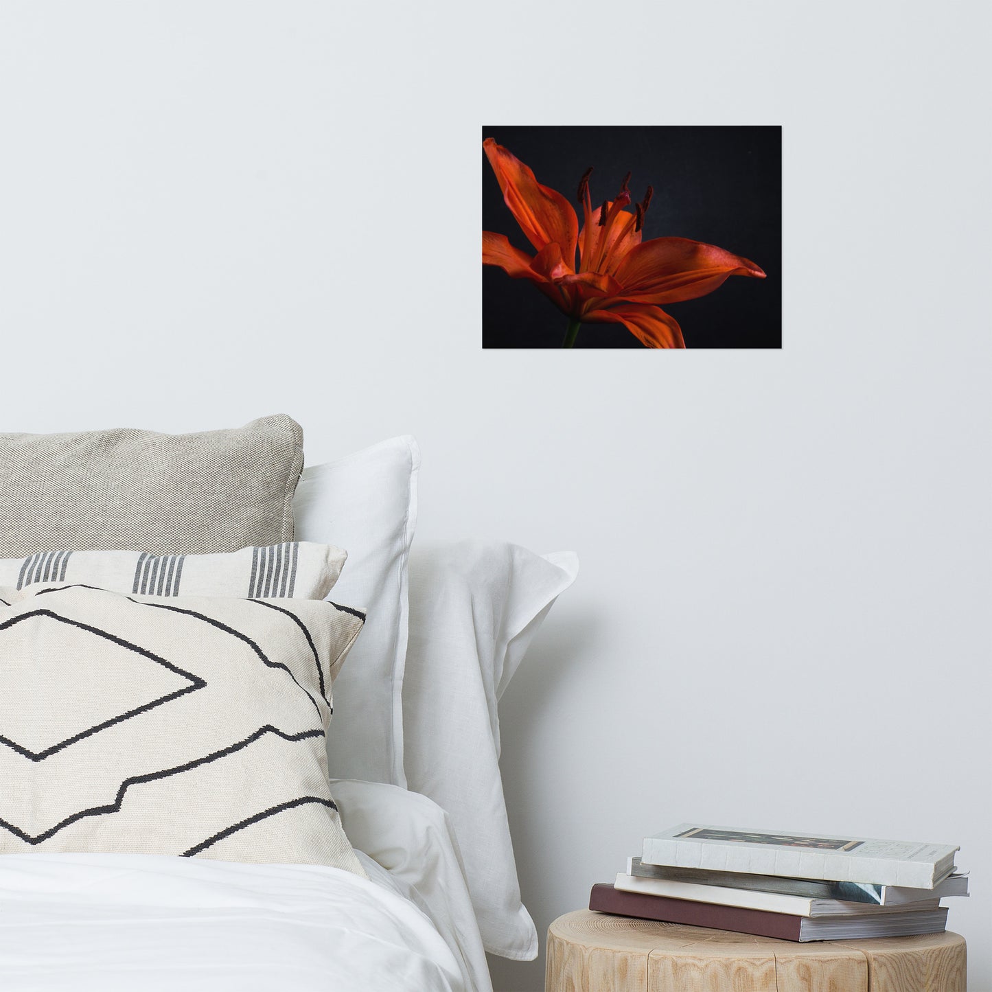Orange Lily with Backlight Floral Nature Photo Loose Unframed Wall Art Prints