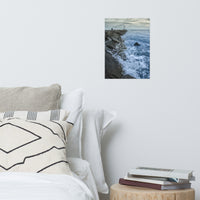 Splashing on the Jetty Landscape Photo Loose Wall Art Print