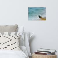 Whelk Seashell and Misty Wave Coastal Nature Photo Loose Unframed Wall Art Prints