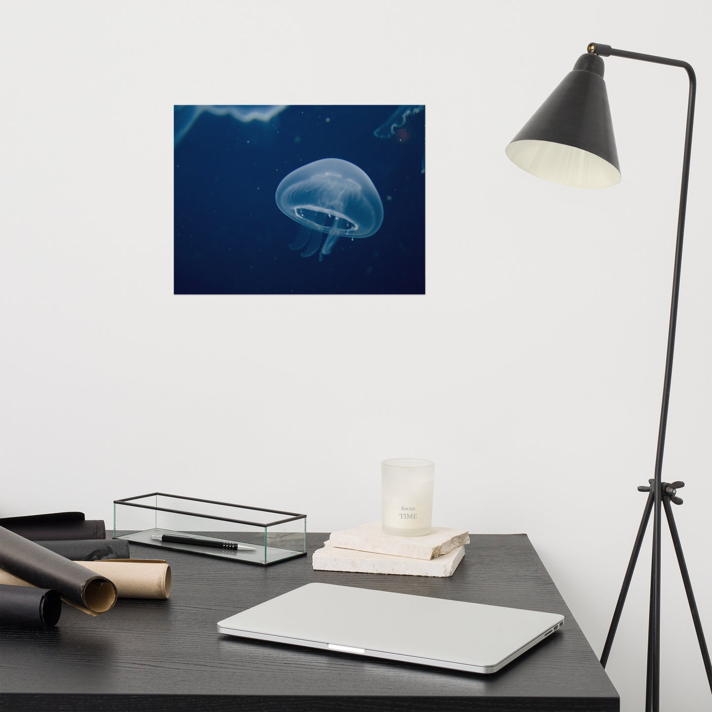 Small Blue Jelly Loose Wall Art Print