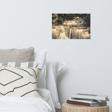 Misty Huay Mae Khamin Waterfall Thailand Landscape Photo Loose Wall Art Prints
