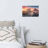 Mountains Colorful Cloudy Sunset 2 Landscape Photo Loose Wall Art Prints