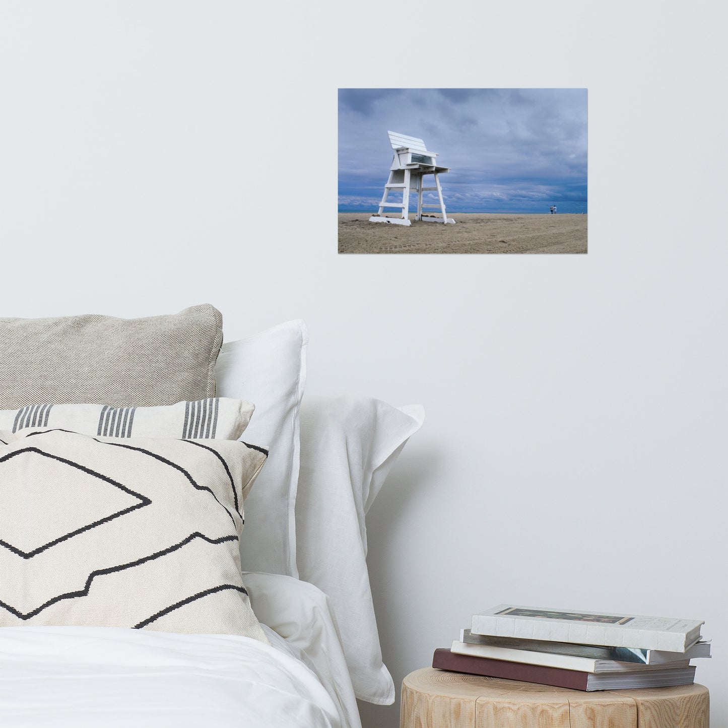 Bed Wall Decor: Stormy Skies - Beach / Coastal / Seascape Nature / Landscape Photograph Loose / Unframed Wall Art Print - Artwork