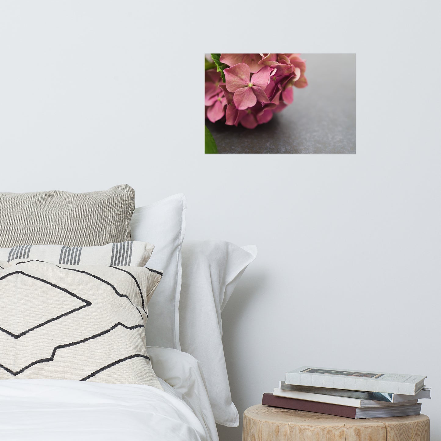 Close-Up Hydrangea on Slate Floral Nature Photo Loose Unframed Wall Art Prints