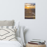 Sandbars and Sunset Landscape Photo Loose Wall Art Print