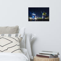 Shining Cranes At Night Urban Landscape Loose Unframed Wall Art Prints